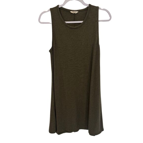 Madewell Highpoint Tank Dress Color Heather Woodland Size Large Swing Dress - Picture 5 of 10